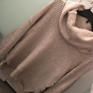 Sweater with tie up sides